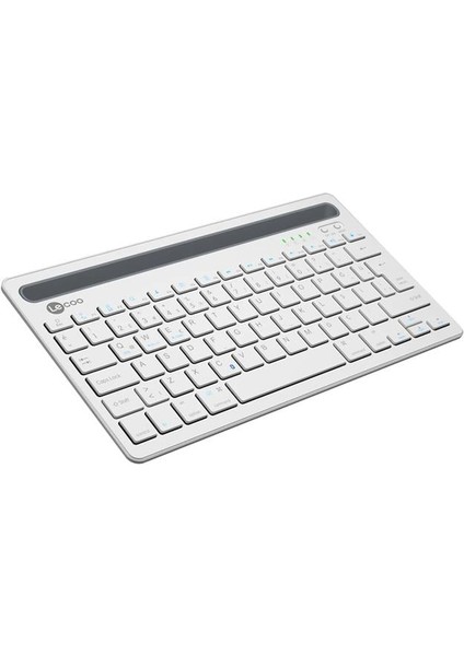 Lenovo Lecoo BK100 Bluetooth V3.0 Çoklu Cihaz Uyumlu Şarj Edilebilir Kablosuz Beyaz Türkçe Q Klavye