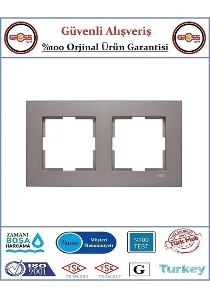 Novella Ikili Çerçeve - Çerçeve Dahil - Orjinal Ürün - Renk Antrasit