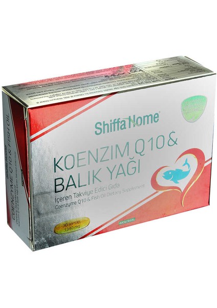 Shiffa Home Koenzim Q10 &amp; Balık Yağı Yumuşak Jel 1340 Mg x 30 Kapsül fırsatları