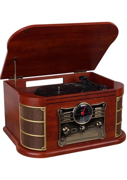 Magicvoice F38 Retro Vintage Pikap - CD - Kaset - Radyo - Bluetooth - Aux - USB Mp3 Çalar