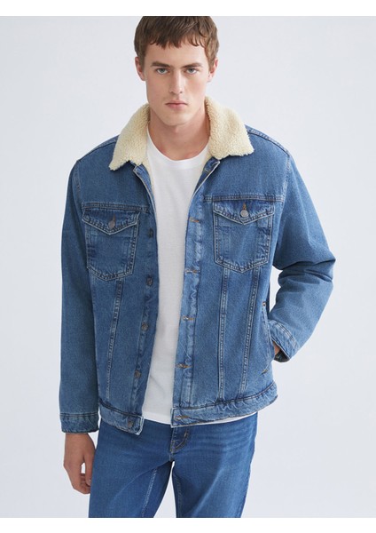 Yeni Sezon Standart Kalıp Erkek Jean Ceket