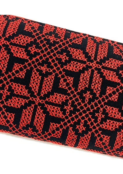 Filistin Geleneksel Kırmızı Nakışlı Tek Fermuarlı Kadın Büyük Cüzdeni 20*10 cm A100016 fiyatları