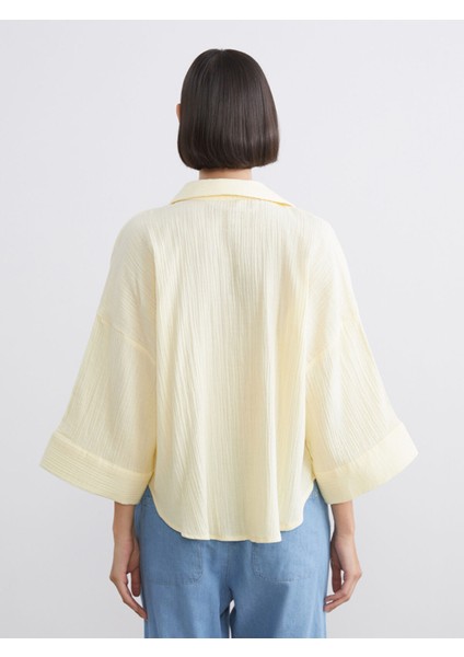 Yeni Sezon Dokulu Oversize Kadın Gömlek fırsatları