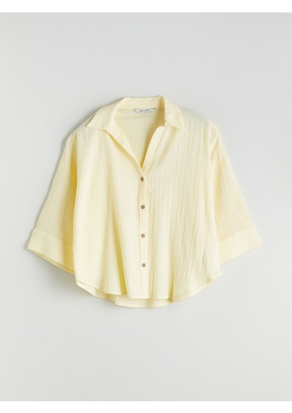 Yeni Sezon Dokulu Oversize Kadın Gömlek indirimleri