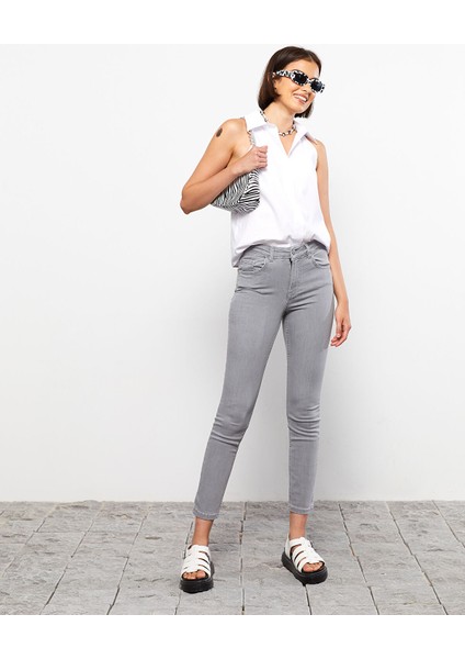 Yeni Sezon Mercury Skinny Fit Düz Cep Detaylı Kadın Rodeo Jean Pantolon fiyatları