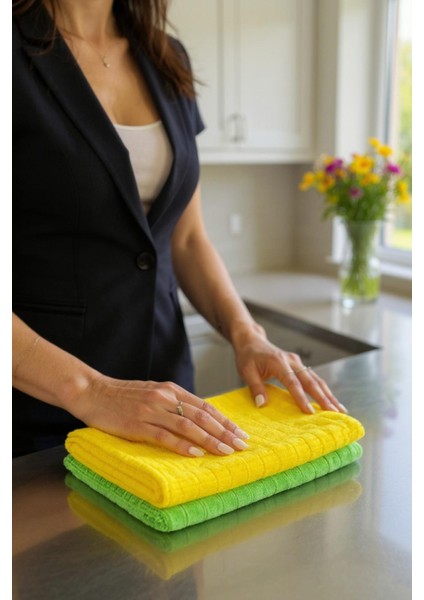 2'li Kadife Mikrofiber Temizlik Bezi 40X40 cm – Yumuşak Doku, Leke Bırakmaz, Iz Yapmaz modelleri