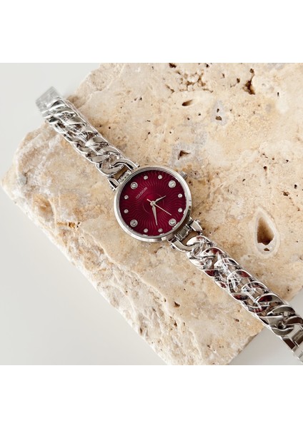 Ola Gümüş Bordo Saat fiyatları