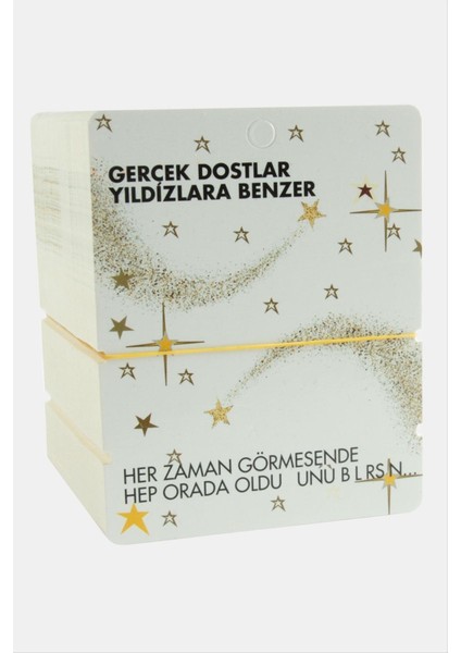 Ds-Derin Yazım Hatalı Yıldız Bileklik Kartı-Beyaz
