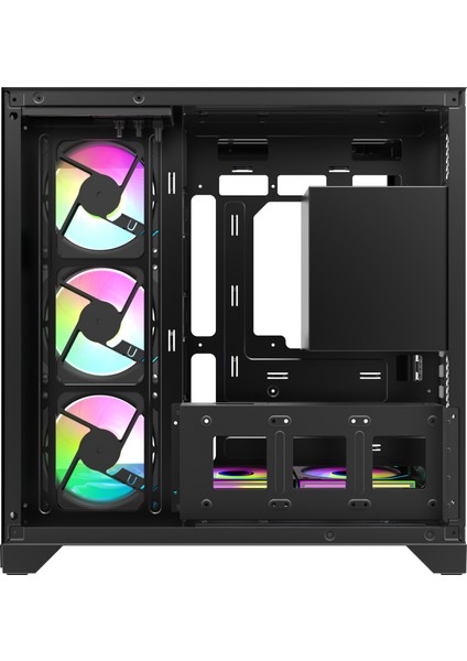 Dragon 7x 120 mm Argb Kumandalı Atx Akvaryum Siyah Gaming Bilgisayar Kasası (Powersız) fırsatları