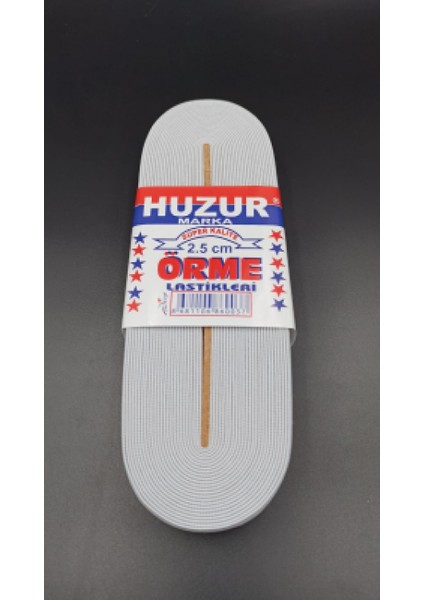 Beyaz - 2.5cm Paça Lastik Geniş 10MT. (4915)