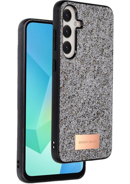 Wizard Onegif Samsung Galaxy S24 Fe Bright Simli Kapak - Gümüş