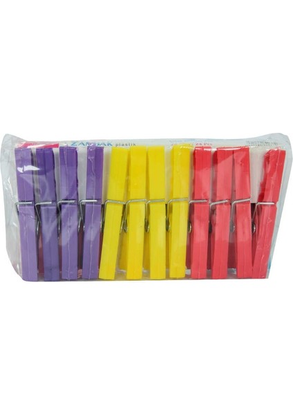 Plastik Çınar Çamaşır Mandalı 24 Adet Karışık Renk ZP-142 modelleri