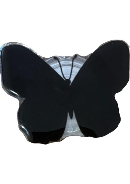 Pop Socket Telefon Tutucu Kelebek Siyah