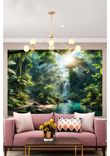 Amazon Ormanlarında Sıradan Bir Gün Duvar Örtüsü Duvar Halısı Wall Tapestry fiyatları