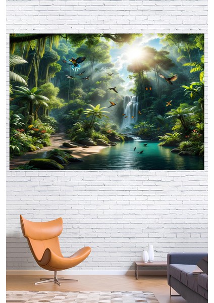 Amazon Ormanlarında Sıradan Bir Gün Duvar Örtüsü Duvar Halısı Wall Tapestry fırsatları