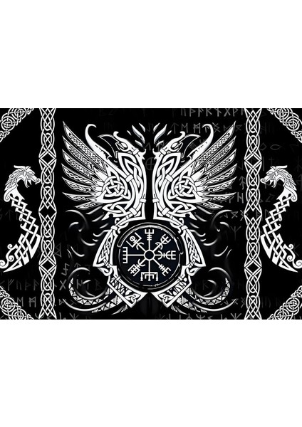 Viking Valhalla Sembolleri Duvar Örtüsü Duvar Halısı Wall Tapestry fırsatları