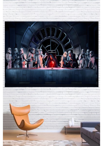 Son Akşam Yemeği Starwars Versiyonu Duvar Örtüsü Duvar Halısı Wall Tapestry