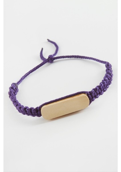 Ds-Derin Ahşap Makrome Örgülü Bileklik-Mor fiyatları