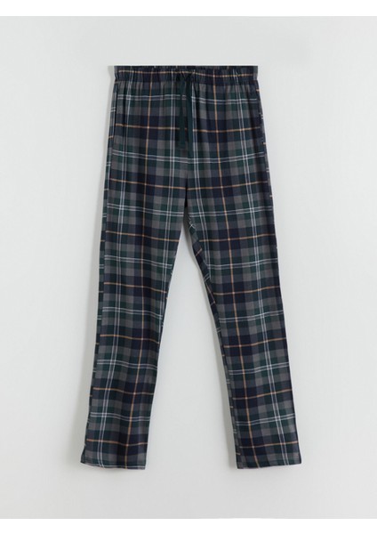 Yeni Sezon Standart Kalıp Ekose Erkek Pijama Alt