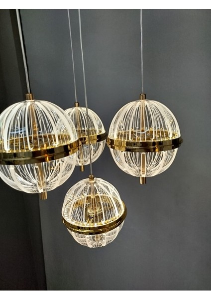 Modern LED Sarkıt Avize4 Lu modelleri