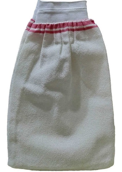 Ipek Sırt ve Vücut Kesesi Lastikli Beyaz 15X25