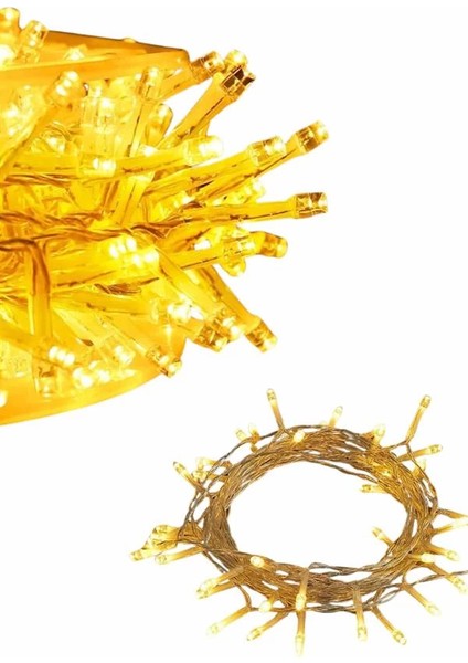 Dekoratif Peri LED 100 Ledli Gün Işığı Pilli 10 Metre Gün Işığı