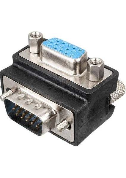 Powermaster VGA Dişi Erkek Çevirici 90° Derece L Tip