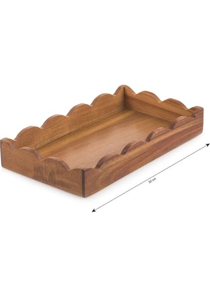 Dikdörtgen Ahşap Tepsi 32 cm (W5) fırsatları