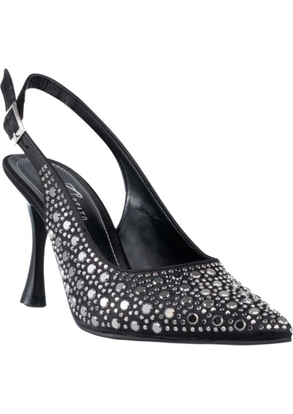 Kadın Siyah Işlemeli Topuklu Ayakkabı fiyatları