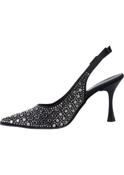 Kadın Siyah Işlemeli Topuklu Ayakkabı modelleri