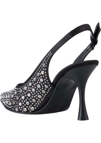Kadın Siyah Işlemeli Topuklu Ayakkabı fırsatları
