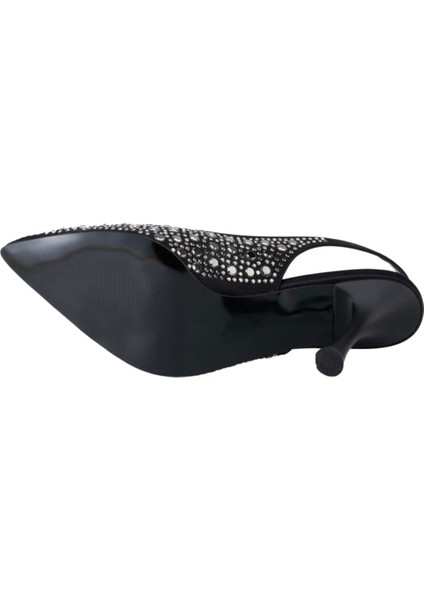 Kadın Siyah Işlemeli Topuklu Ayakkabı indirimleri