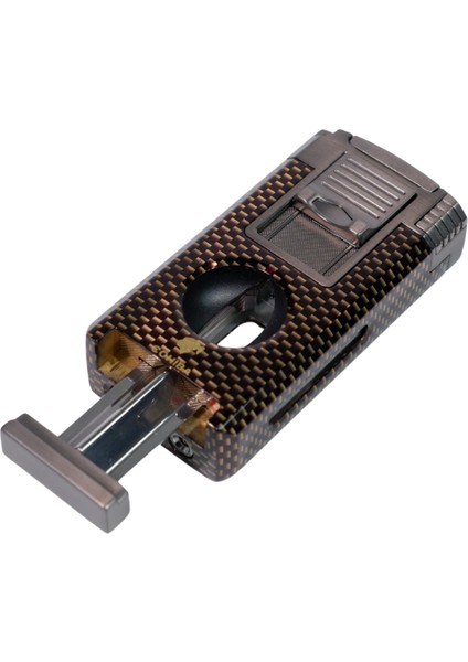 Çift Torch Pürmüz Siyah Karbon Desenli Puro Çakmağı fiyatları