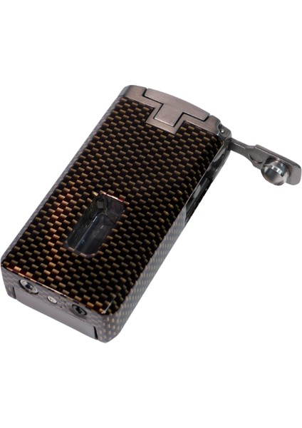 Çift Torch Pürmüz Siyah Karbon Desenli Puro Çakmağı fırsatları