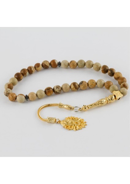 Ds-Derin Jasper Doğaltaş Tesbih 8 Mm-Kahverengi