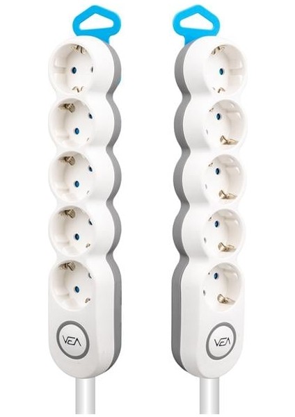 Vea 5'li Kablolu Anahtarlı 1,5 Metre Akım Korumalı Grup Priz VE-2S5S fiyatları