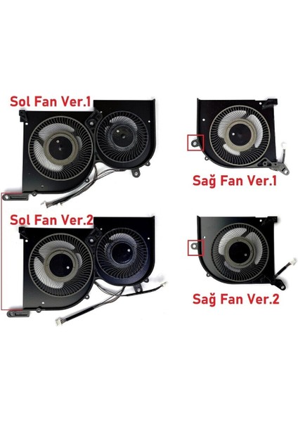 BS5005HS-U2L1 Uyumlu Notebook Gpu-Vga Fan - Ekran Kartı Fanı - Ver.1 - Sol