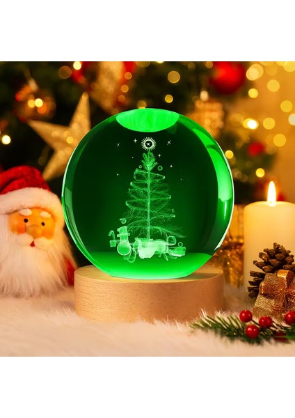 Isme Özel Işıklı Ahşap Kaideli Çam Cam Küre 8cm*6cm fiyatları