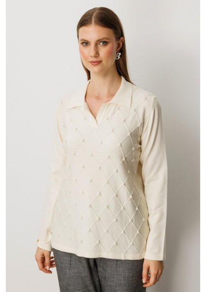 63381 Onteks Kazak Polo Yaka Incili