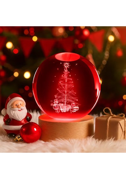 Isme Özel Işıklı Ahşap Kaideli Çam Cam Küre 8cm*6cm fırsatları