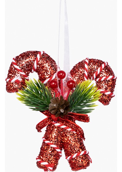Bohem 2'li Baston Ağaç Süsü 12CM