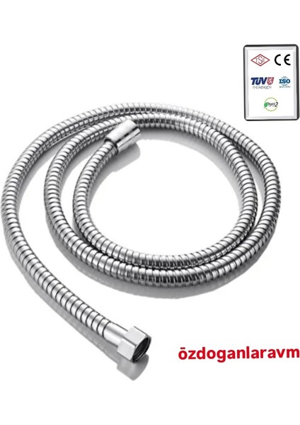 3 Parça Banyo Duş Başlığı Hortumu Armatür ve Duş Başlığı Spiral Hortum 150CM fiyatları