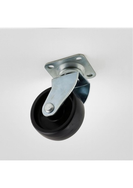 Tablalı Dönerli Koltuk Mobilya Tekerleği 50 mm Siyah Renk Dayanıklı Yük Taşıma Sanayi Tekeri