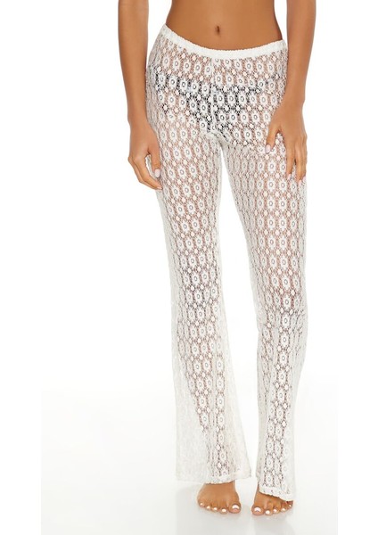 Çiçek Desenli Plaj Pantolonu