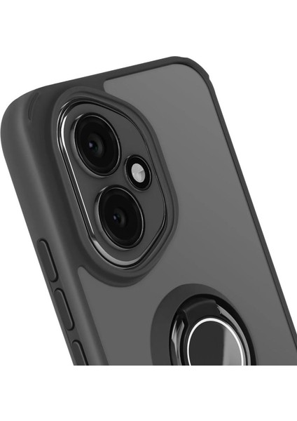 Honor 400 Uyumlu Kılıf Montreal Yüzüklü Mıknatıslı Silikon Siyah fiyatları