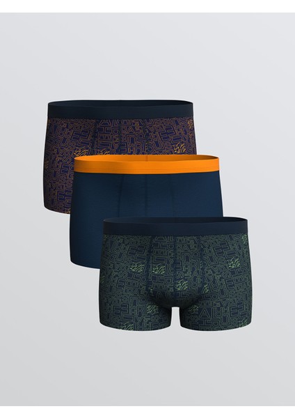 Yeni Sezon Standart Kalıp Pamuklu Esnek Erkek Boxer 3'lü