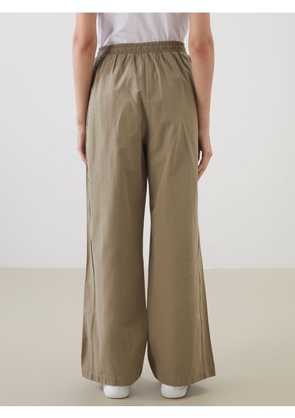 Yeni Sezon Beli Lastikli Poplin Kadın Pantolon fırsatları