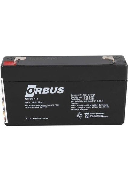 Orbus ORB-613 6 Volt 1.3 Amper Bakımsız Kuru Akü (98X25X52MM) modelleri