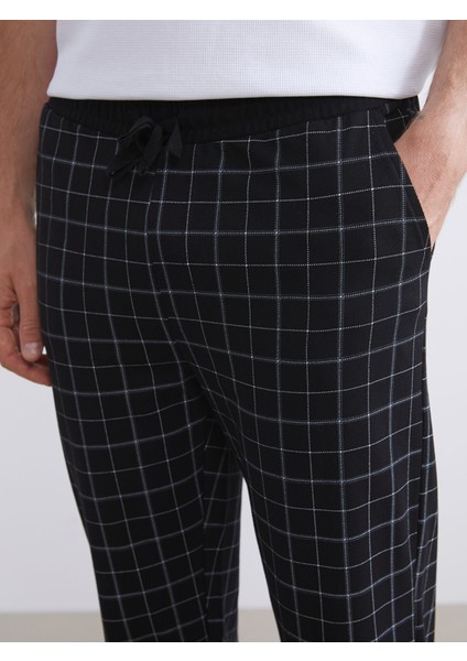 Yeni Sezon Standart Kalıp Ekose Erkek Pijama Alt modelleri