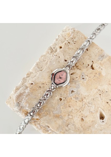 Tuva Gümüş Pembe Saat fiyatları